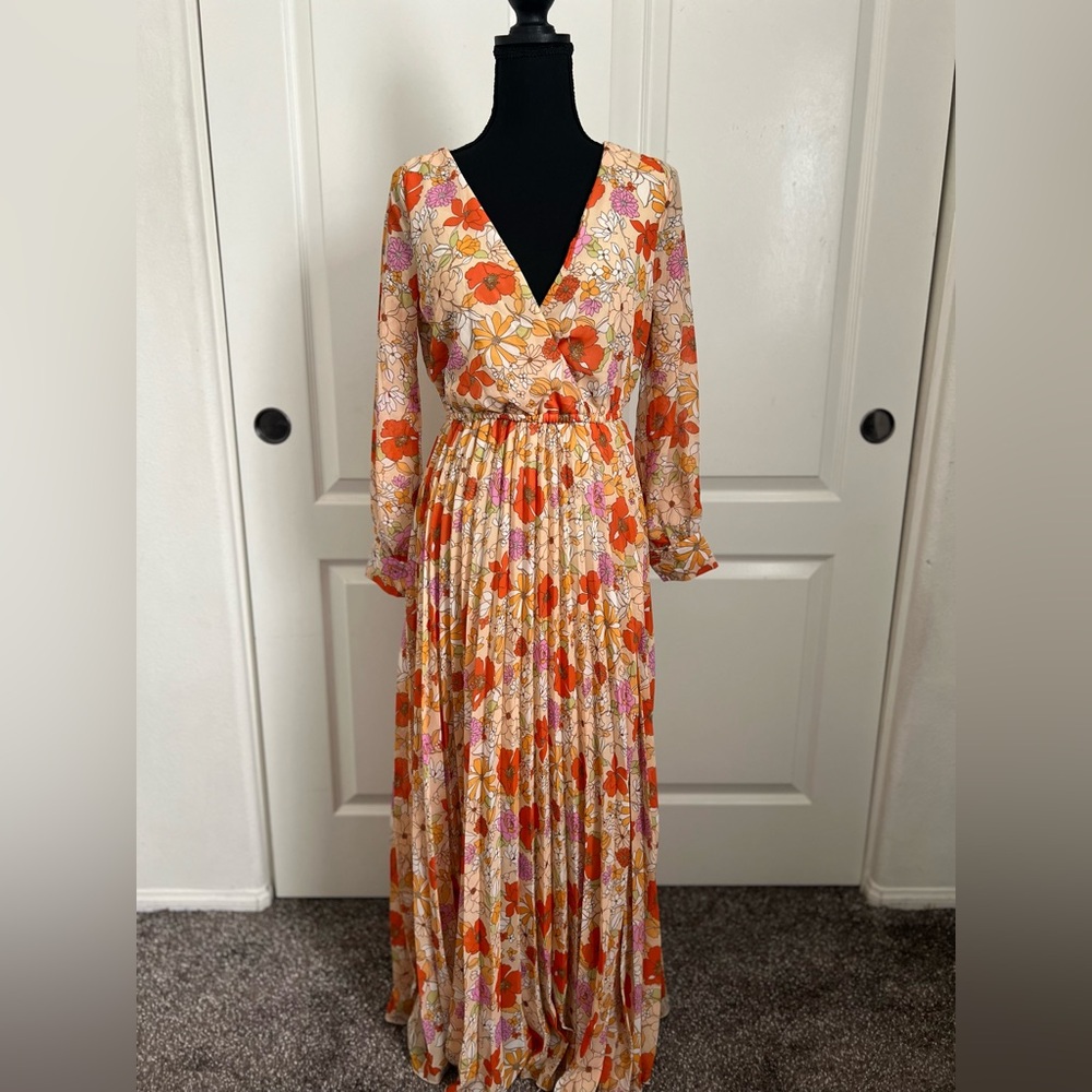 Indigo rose floral dress